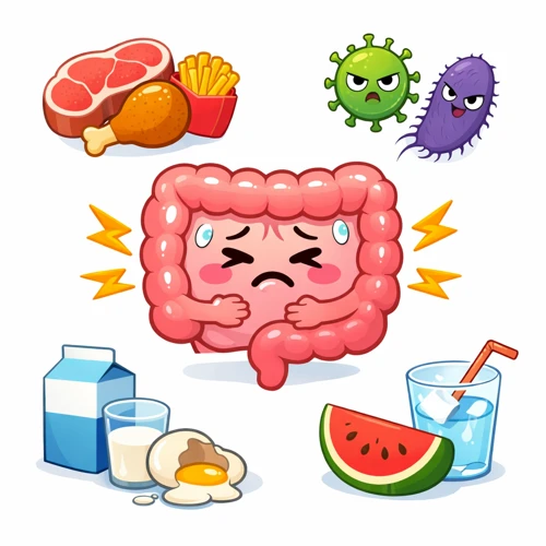 세균과 음식으로 인한 장염 이미지