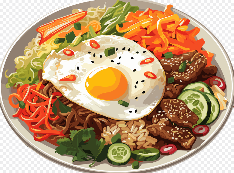 k푸드의 대표적인 음식 비빔밥 이미지