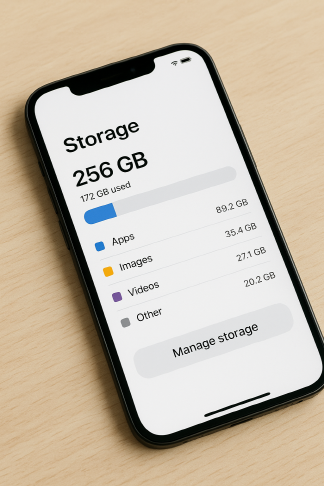 최신 스마트폰 용량 부족 해결법에 대한 사진