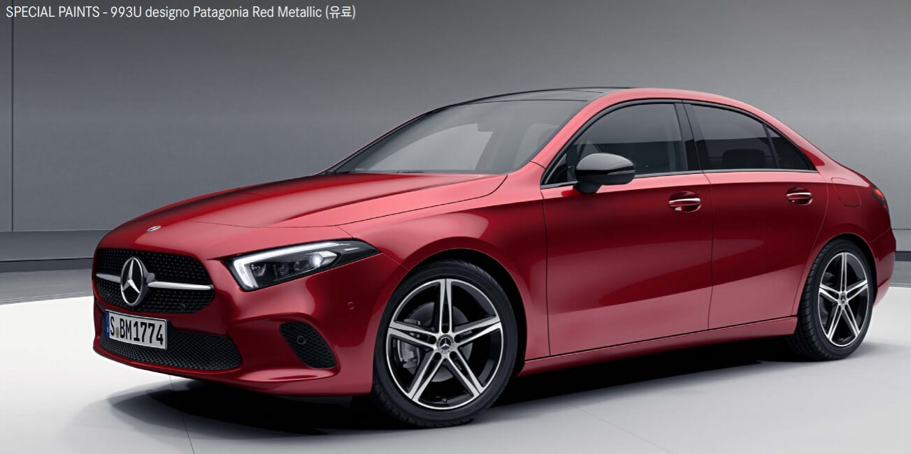 designo Patagonia Red Metallic(색상 코드 : 993) a클래스 색상코드 - designo Patagonia Red Metallic(색상 코드 : 993)