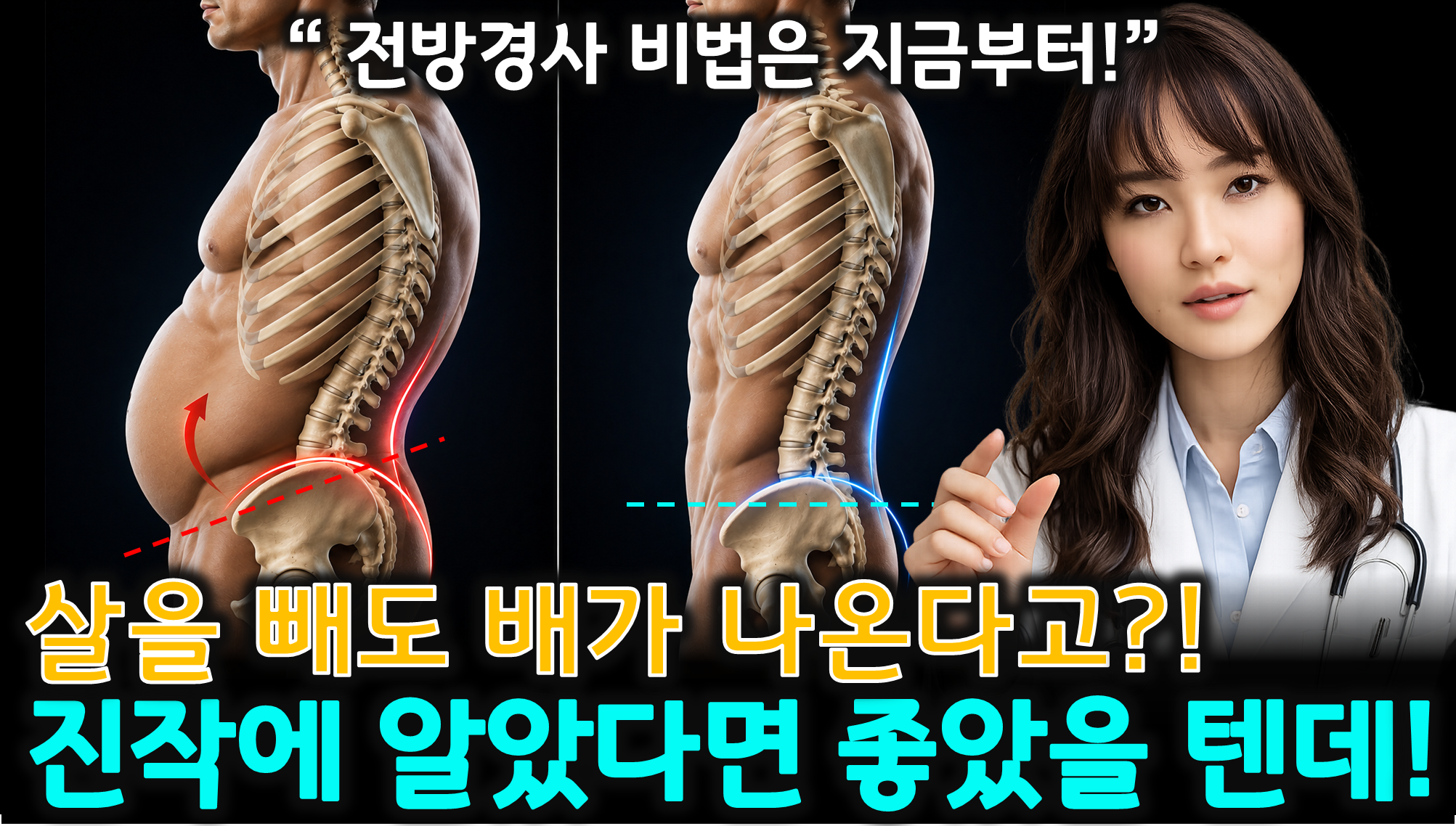 아랫배 골반 전방경사 (하부교차증후군, 고관절, 골반교정)