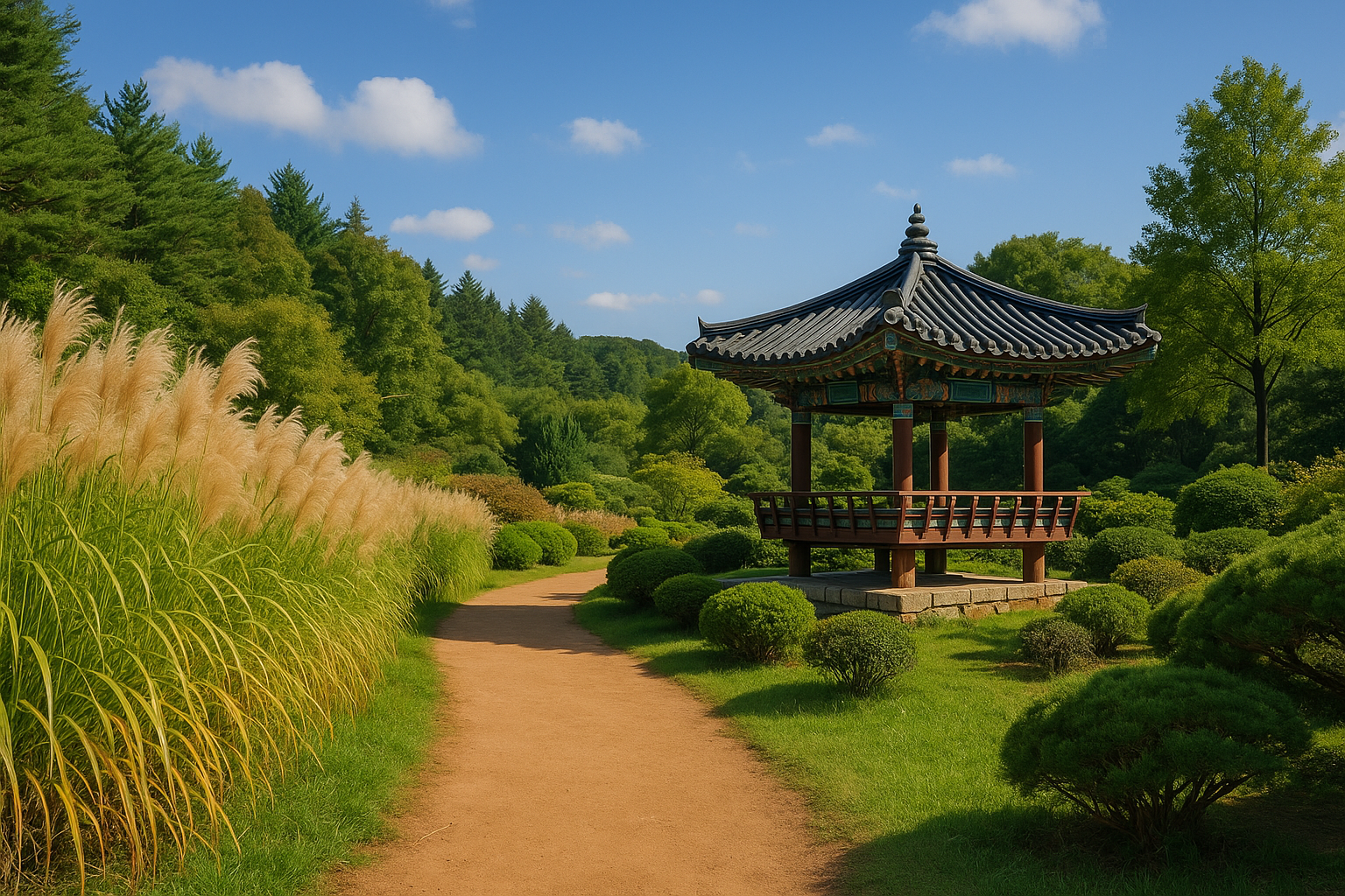 태안 청산수목원 핑크뮬리