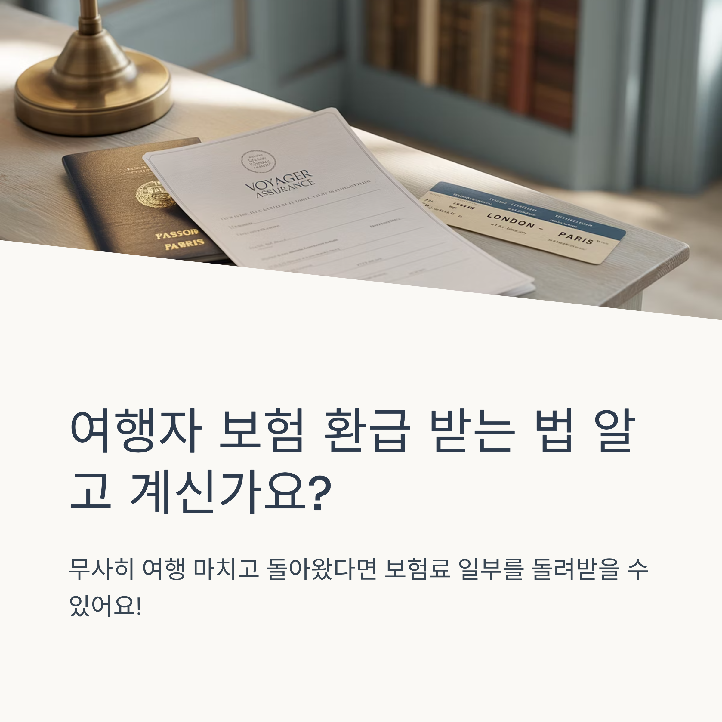 여행자 보험 환급 조건 완벽 정리