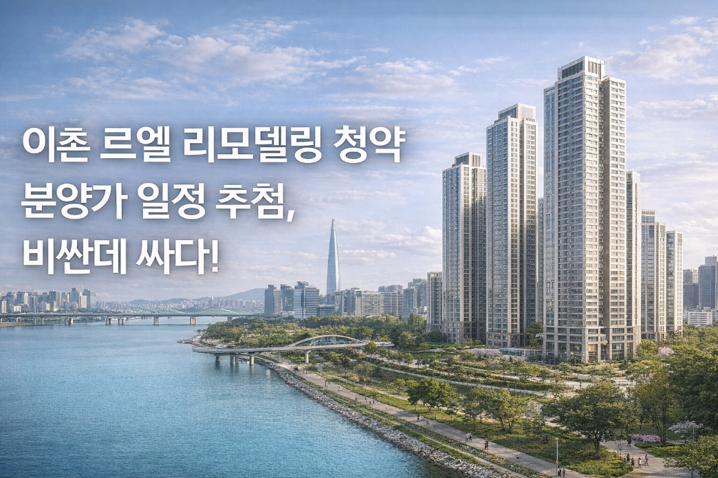 이촌 르엘 리모델링 청약 분양가 및 일정, 이것만 알면 끝