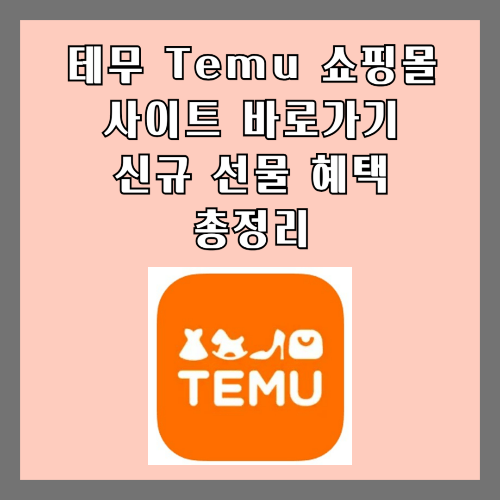 테무 Temu 쇼핑몰 사이트 바로가기 신규 선물 혜택 총정리