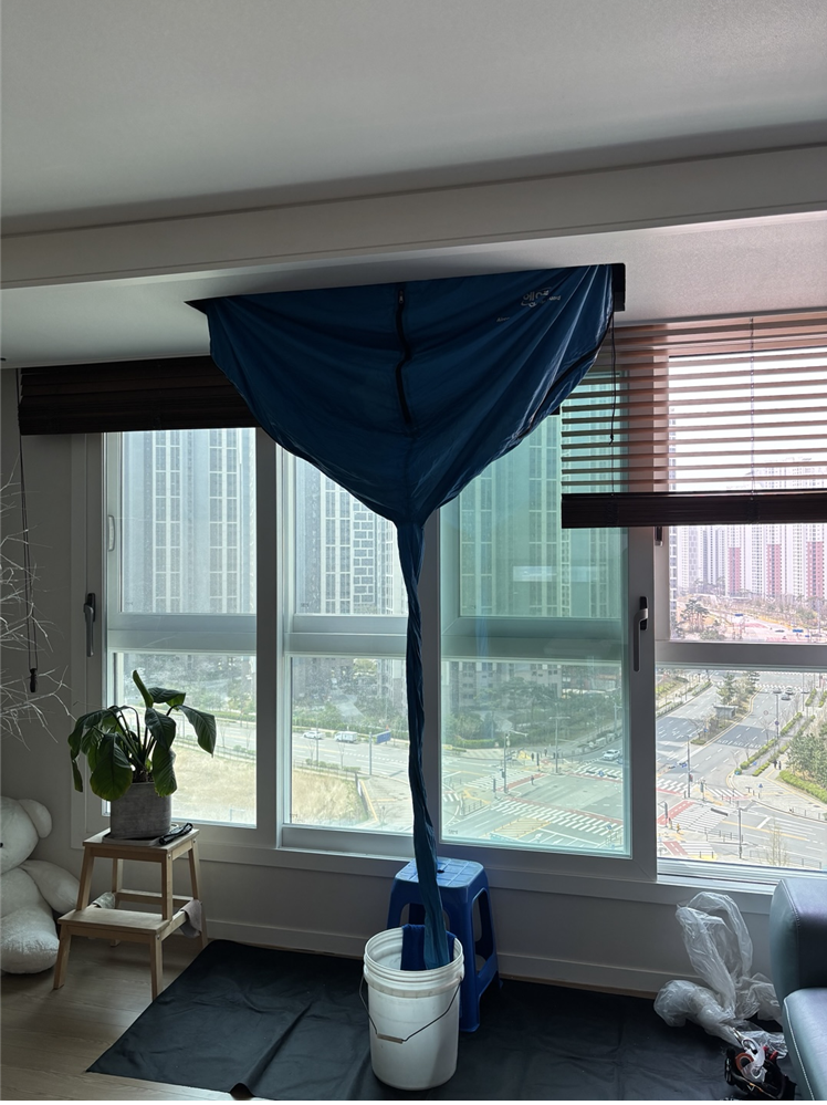 에어컨 고압분사 분해 청소