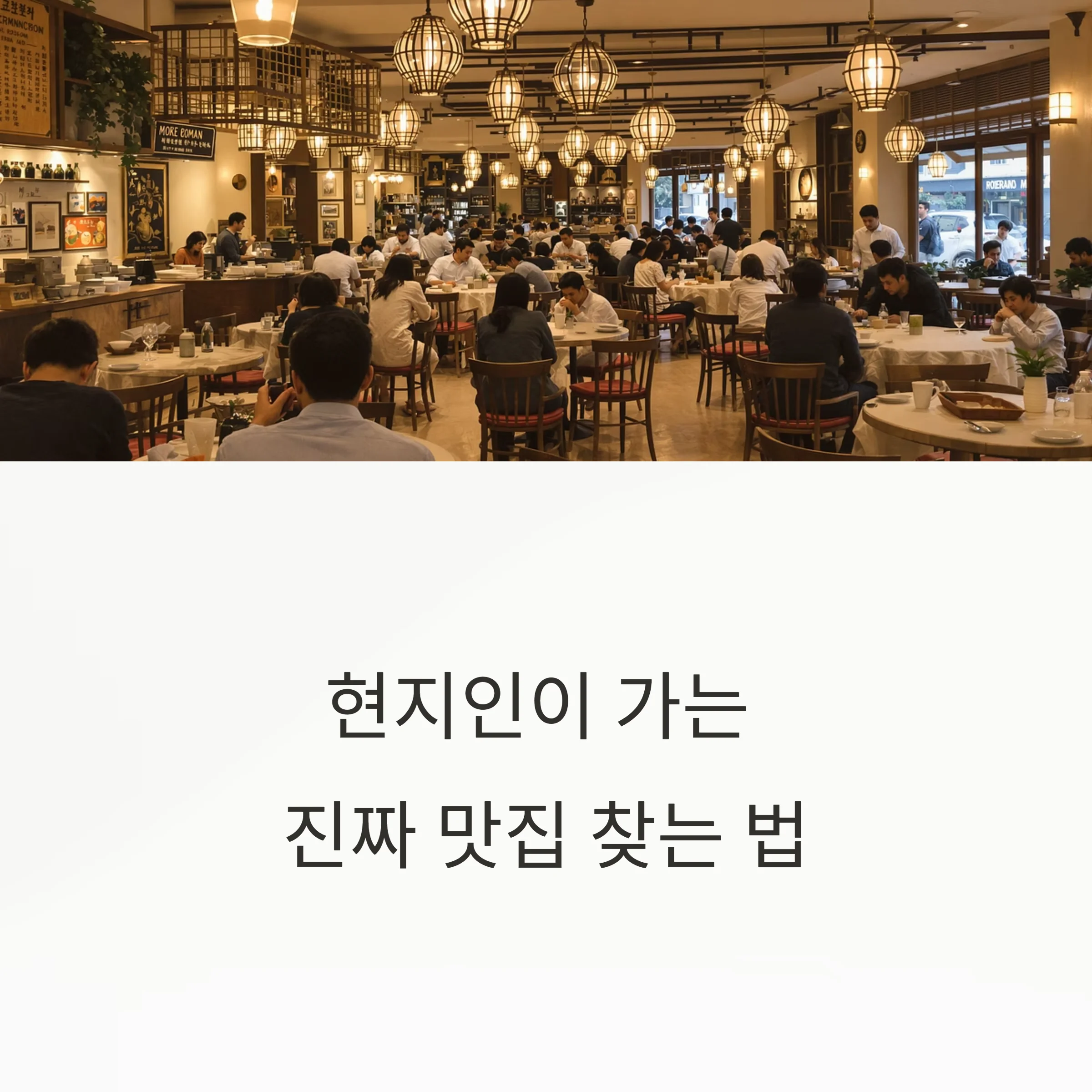 관광객 말고 현지인이 가는 식당, 진짜 로컬 맛집
