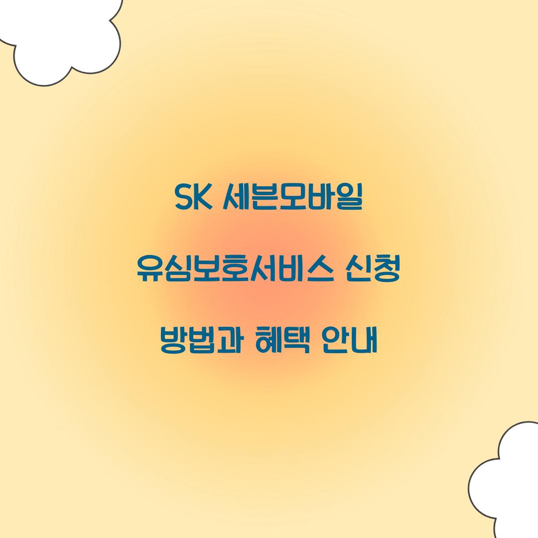 SK 세븐모바일 유심보호서비스