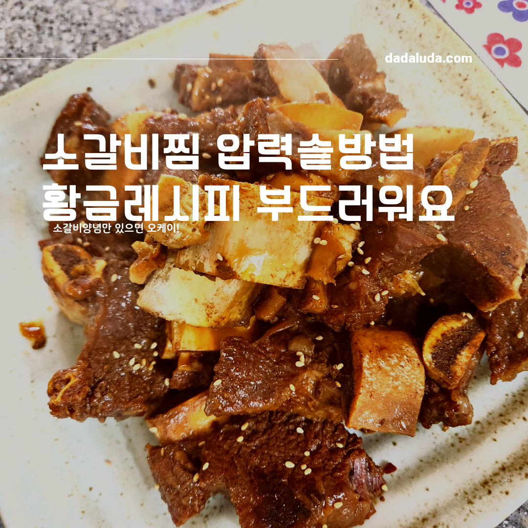 소갈비찜 압력솥방법 시간 황금레시피 소갈비양념만 있으면 OK