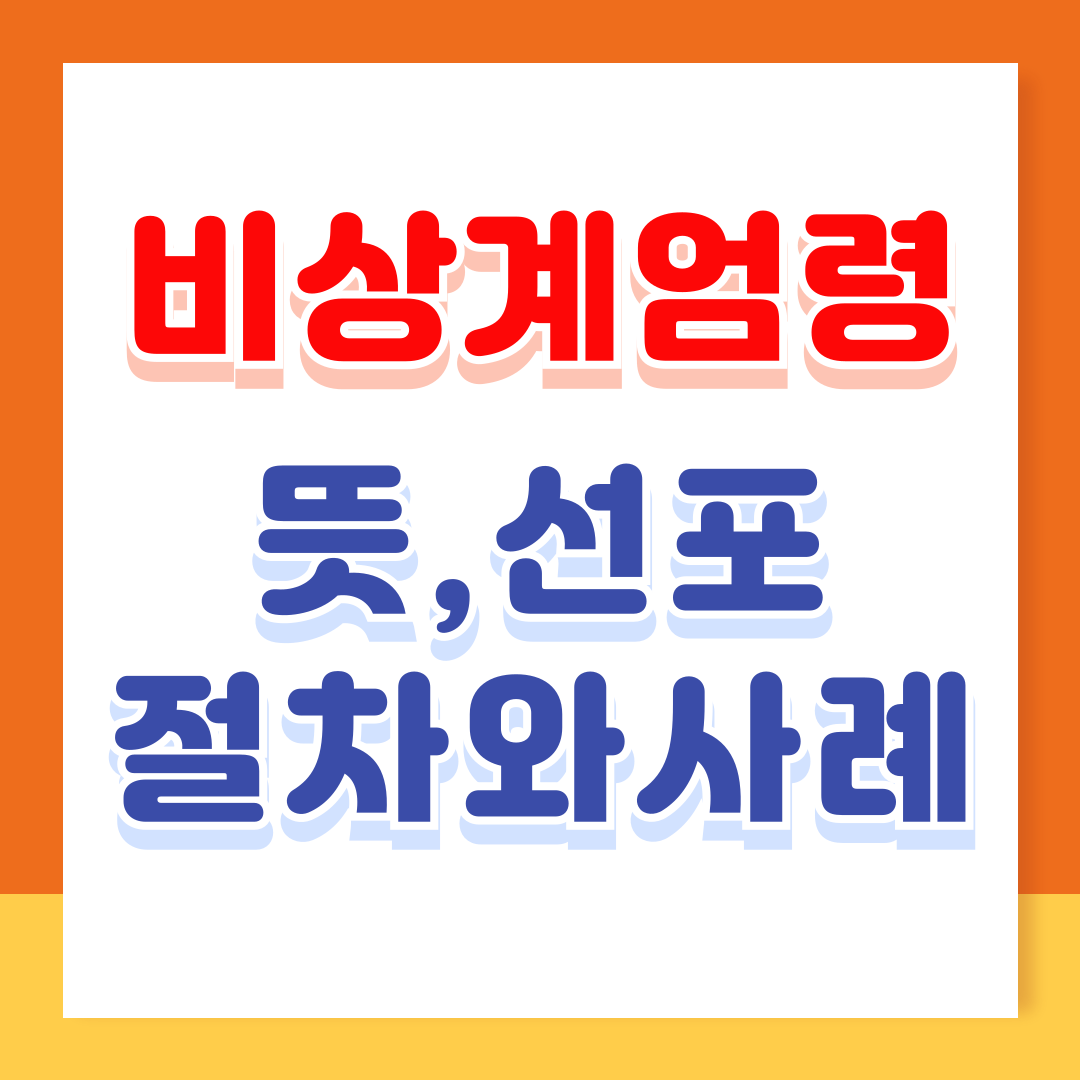 비상계엄령 뜻