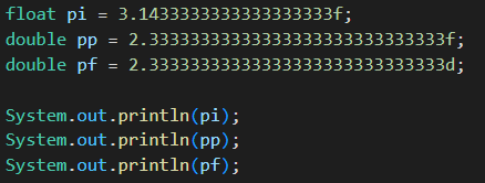 float, double 테스트