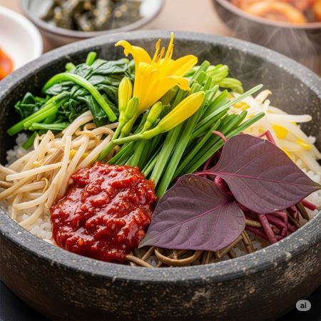 봄나물 비빔밥