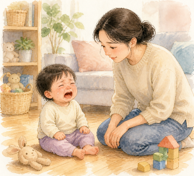 아이가 갑자기 울며 떼를 쓸 때(AI생성 이미지)