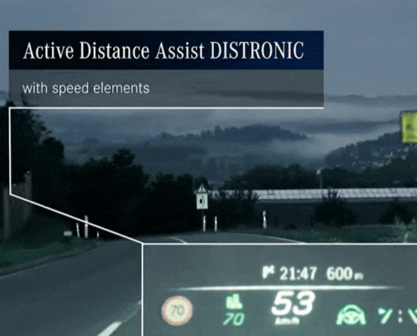 2022년형 벤즈에 장착된 놀라운 파나소닉 AR 내비게이션/헤드업 디스플레이(HUD) VIDEO:Jet Fighter With a Steering Wheel: Inside the Augmented-Reality Car HUD