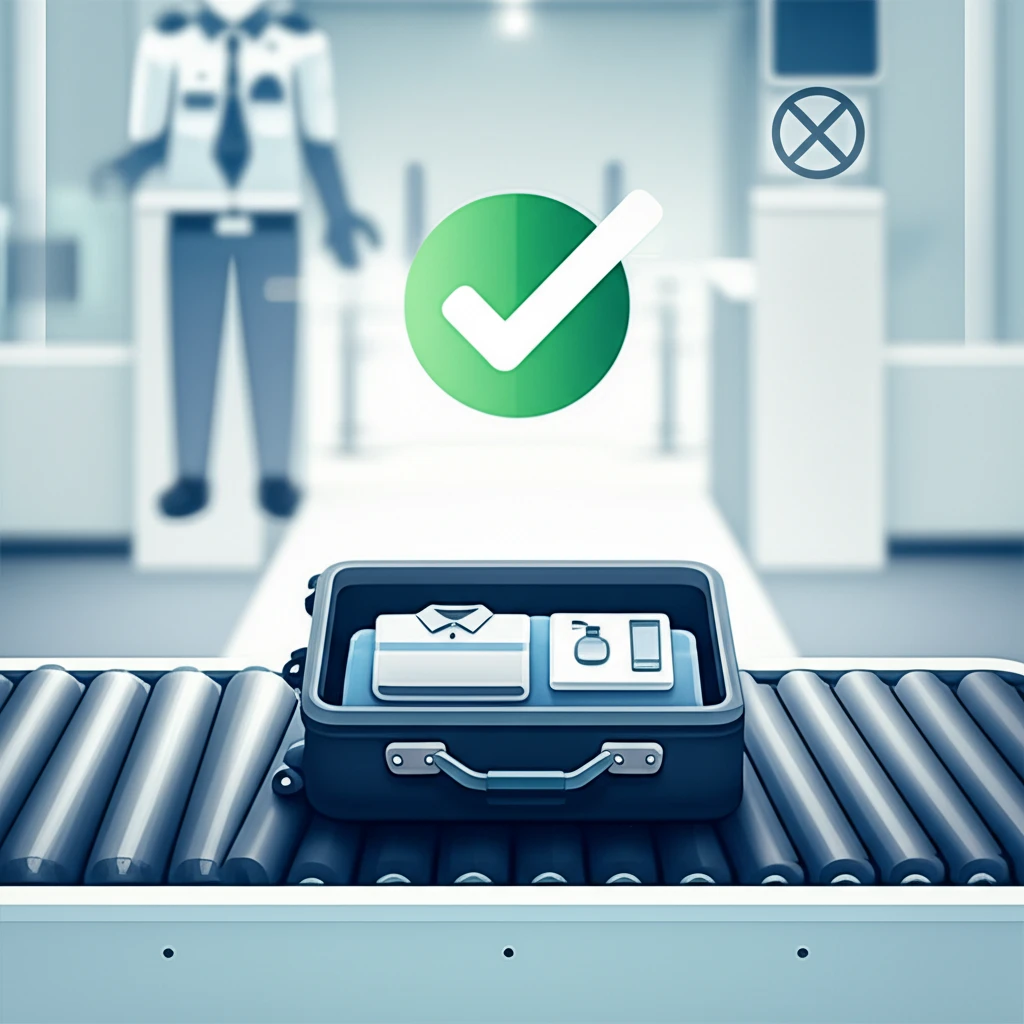 반입 금지 물품 리스트와 세관원 질문..