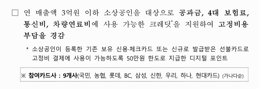 소상공인 부담경감크레딧 신청 방법과 사용처 완전정리