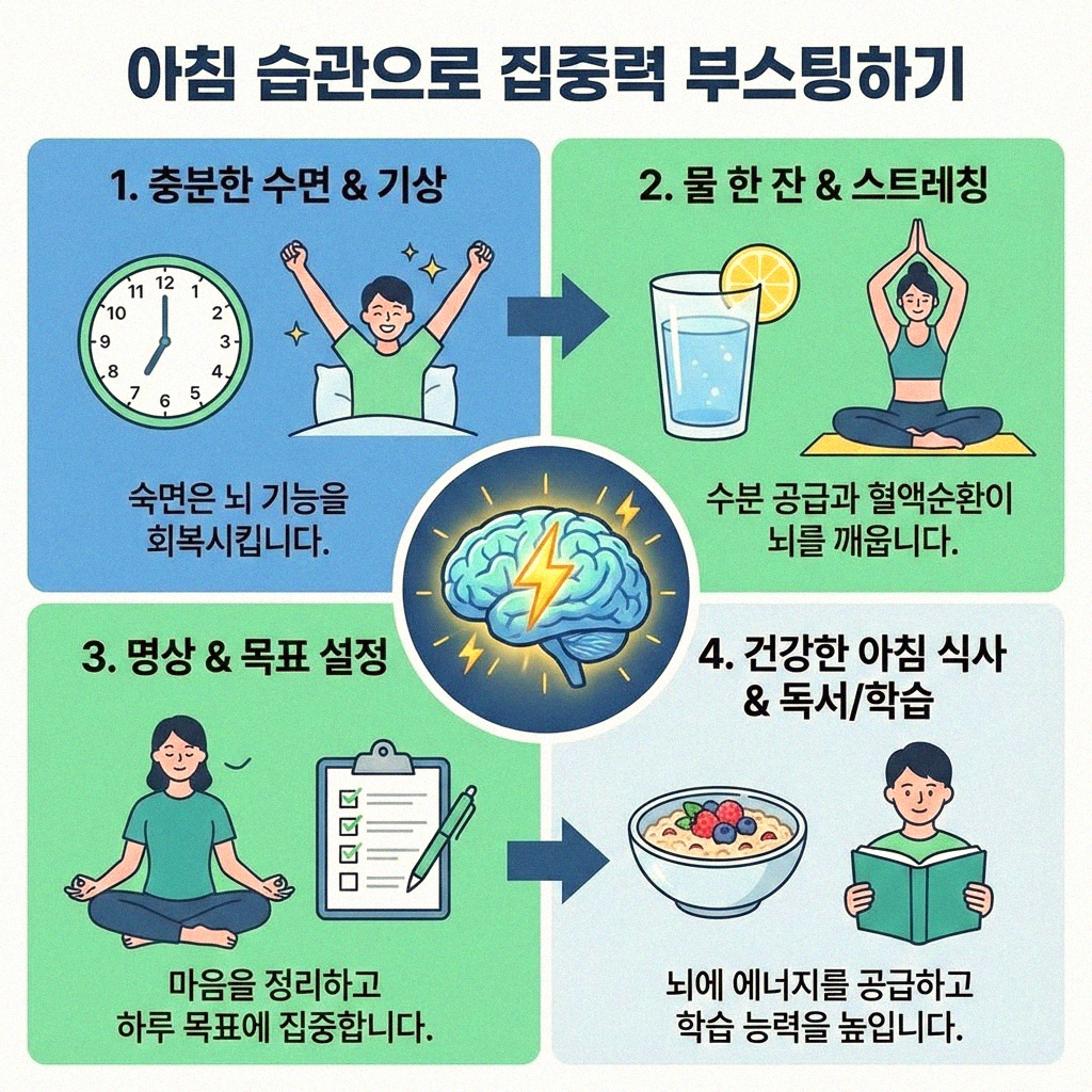 오늘도 집중력 꽉 잡는 쉬운 일상 방법들