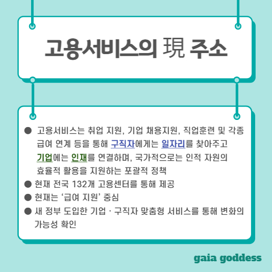 고용서비스의 현 주소