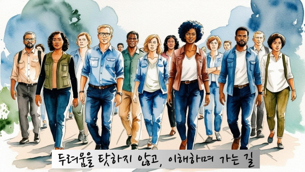 두려움을 탓하지 않고, 이해하며 가는 길에 관한 그림