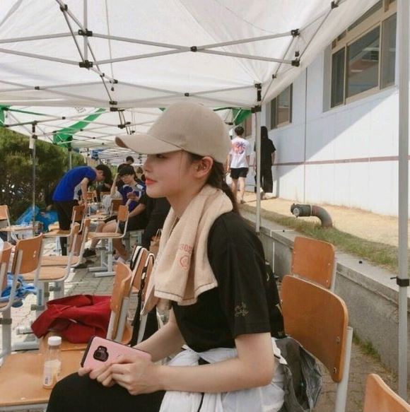 여캠 은비 교생 시절 인증샷 사진