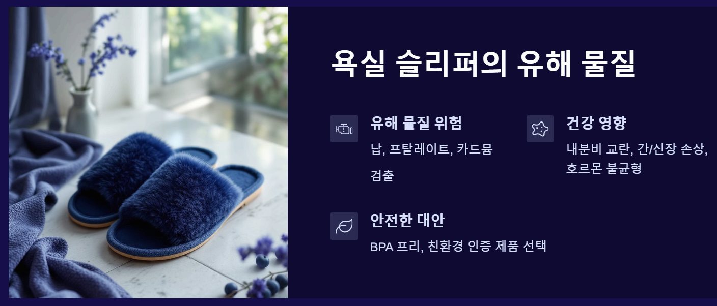 욕실 슬리퍼의 유해 물질 알아보기