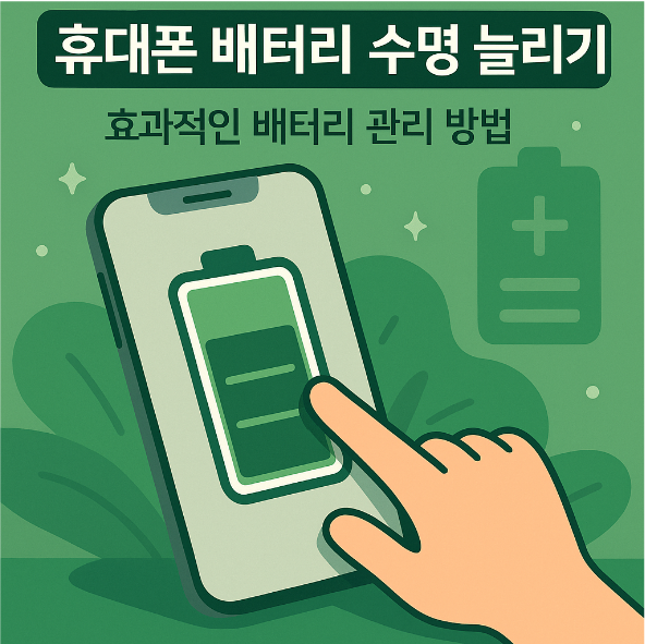 휴대폰 배터리 수명 늘리기 - 효과적인 배터리 관리 방법