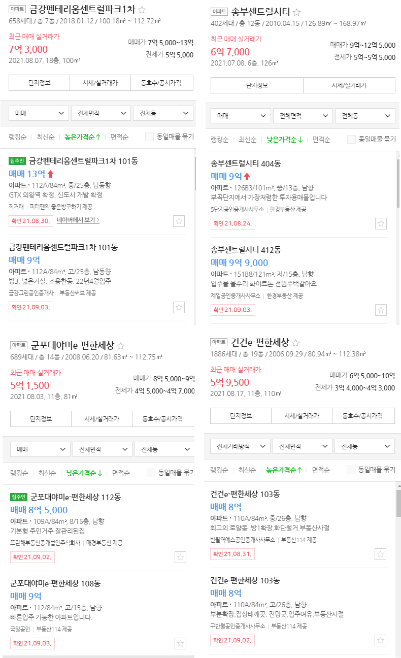아파트시세