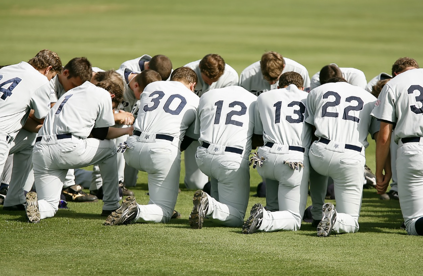 야구경기전 선수 모습