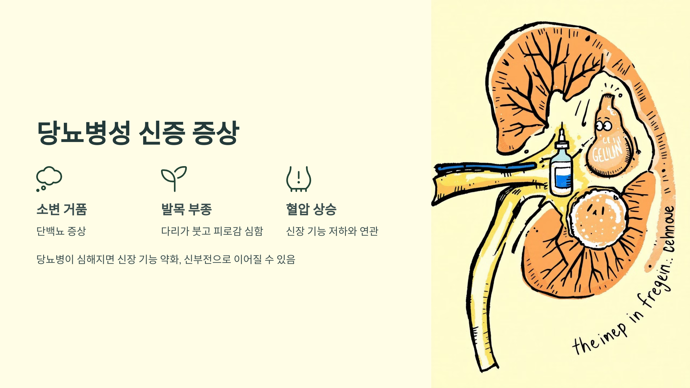 당뇨병성 신증 증상 이미지
