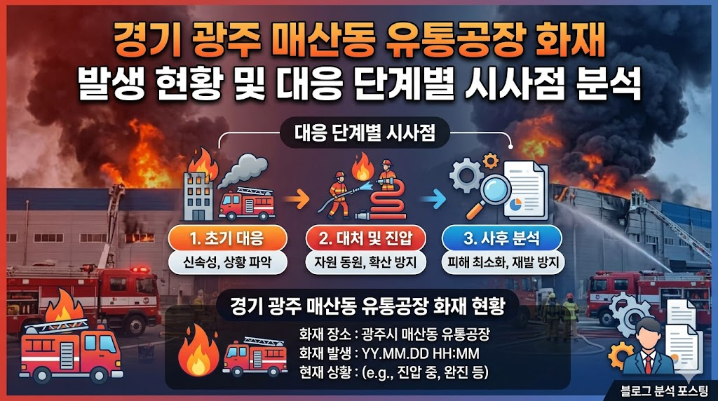 경기 광주 매산동 유통공장 화재 발생 현황 및 대응 단계별 시사점 분석