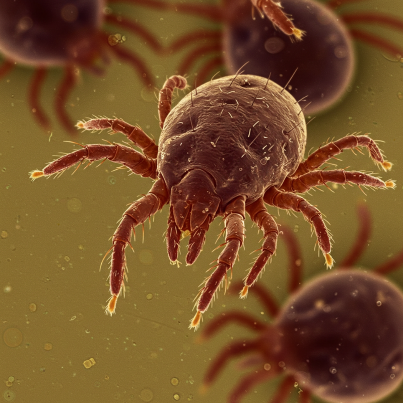 집먼지진드기 현미경 확대 이미지