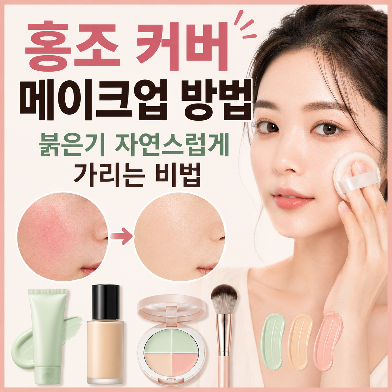 홍조 커버 메이크업