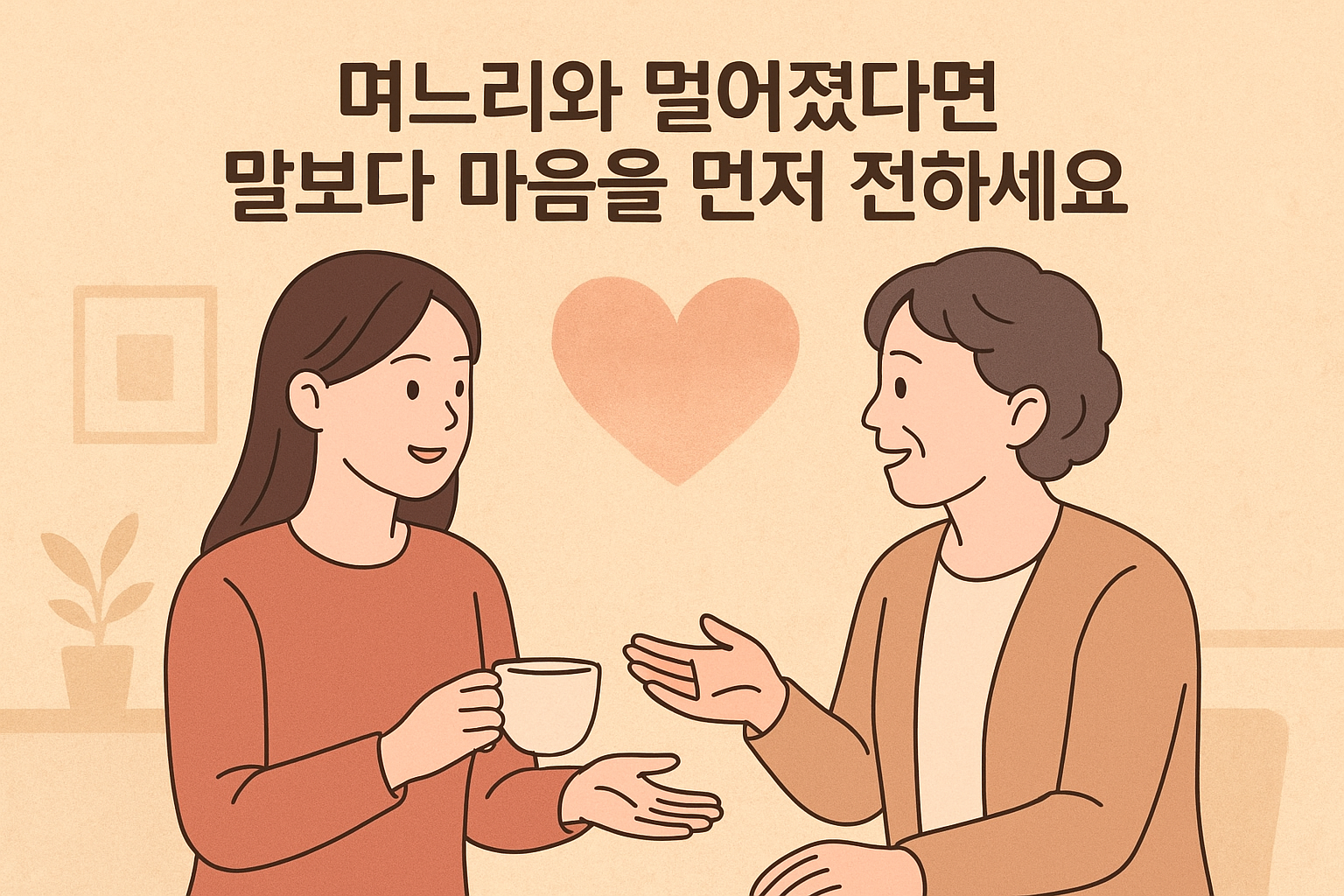 며느리와 멀어졌다면? 시부모가 먼저 손 내밀 때의 현명한 대화법