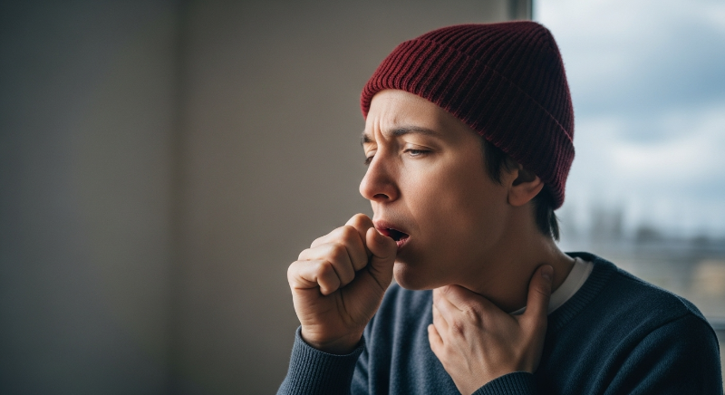 공기 중 유해 물질은 목 점막을 자극