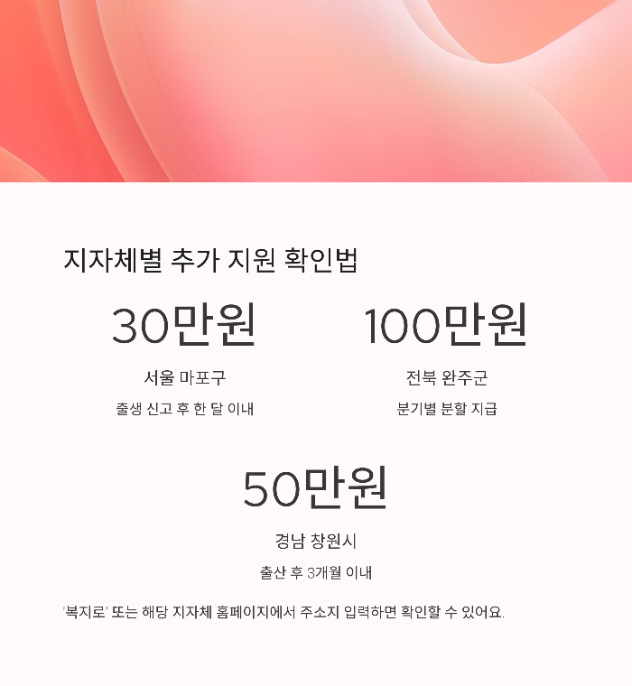 출산 지원금 신청
