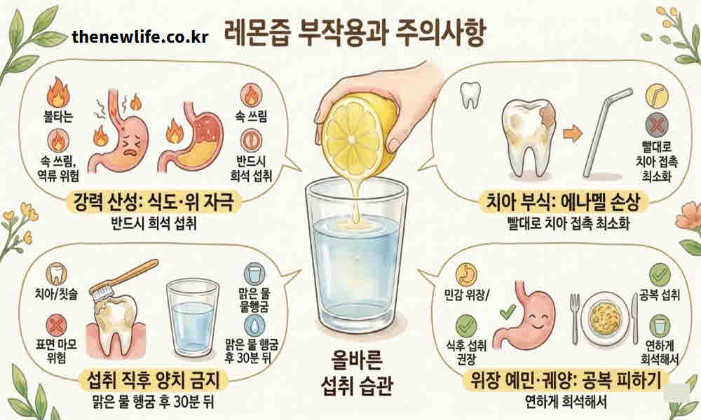 레몬수 효능 부작용