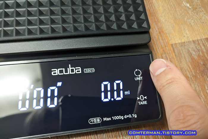 아쿠바 커피저울 유닛 단위