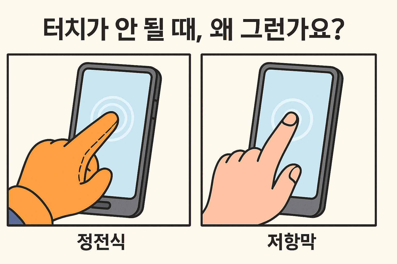 터치가 안 될 때, 왜그런건가요