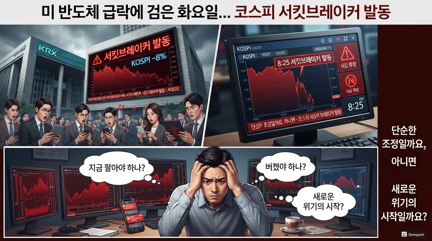 美 반도체 급락에 검은 화요일…코스피 서킷브레이커 발동, 지금 투자자는 어떻게 해야 할까?