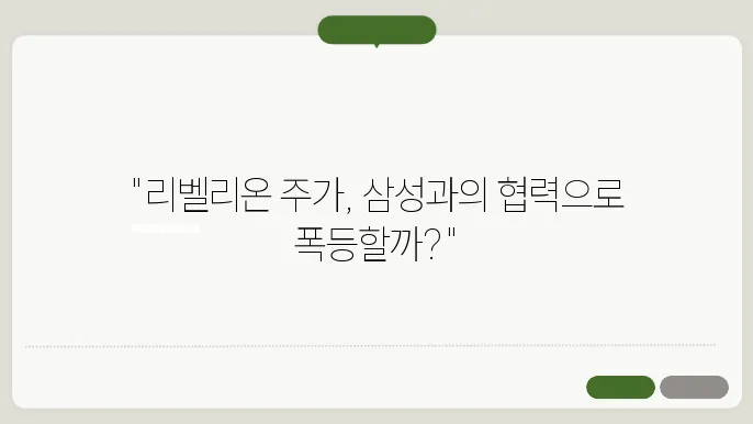 리벨리온 주쫀와 삼성 파운드리 협력의 싘드 학교은?