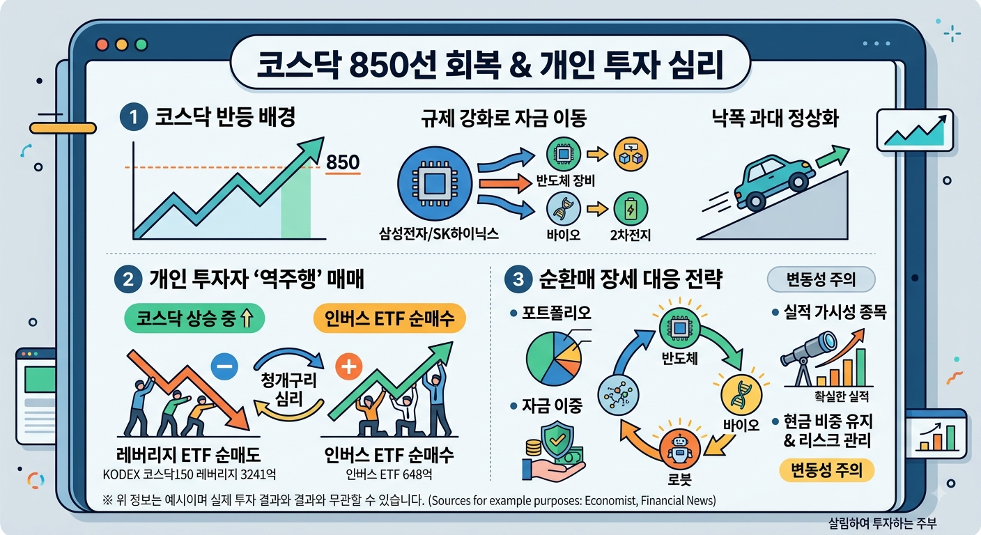 코스닥 반등 (레버리지, 개미, 순환매)