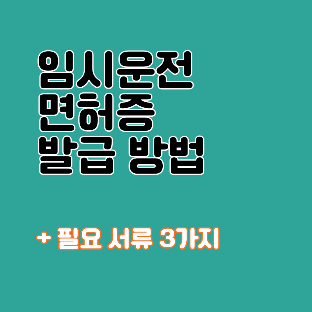 임시운전면허증 발급