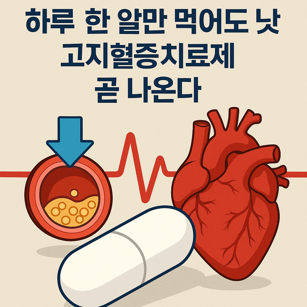 “하루 한 알로 콜레스테롤을 낮추는 혁신적 고지혈증 치료제”