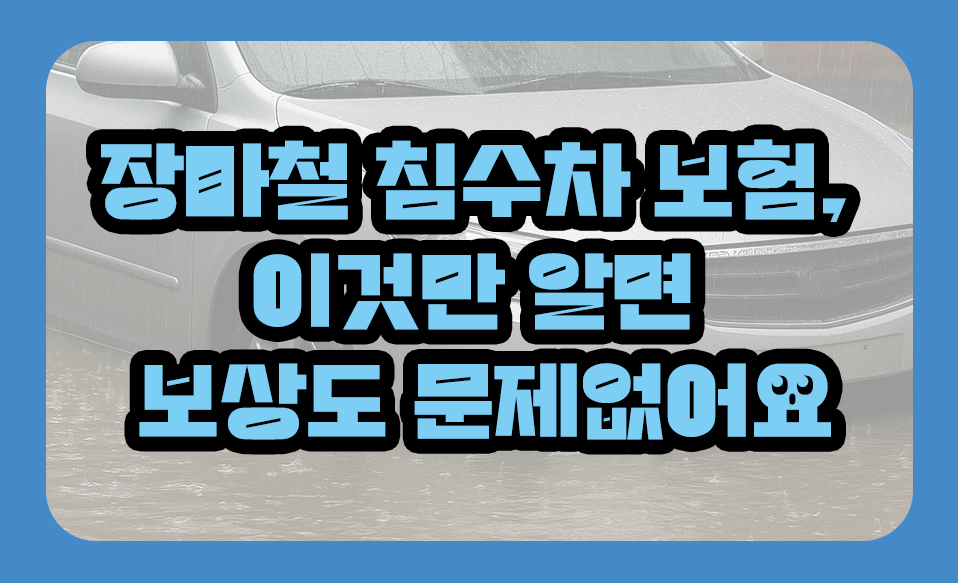 장마철 침수차 보험
