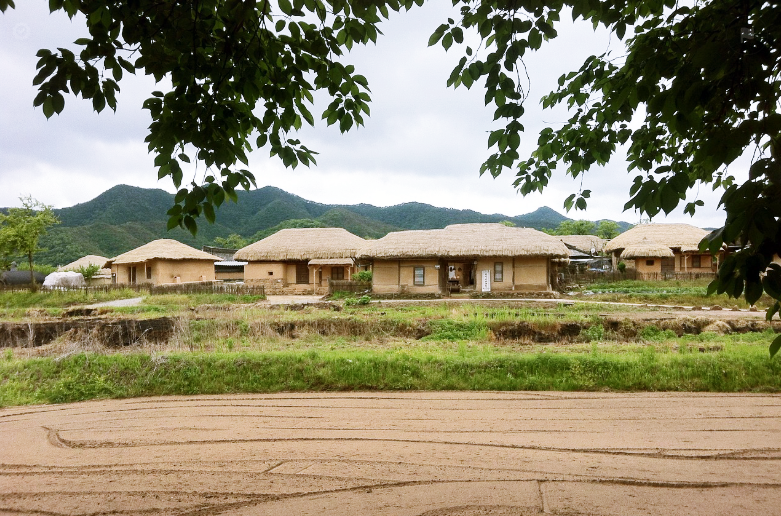 안동 하회마을 초가집