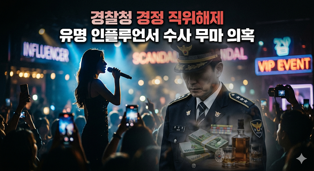유명 인플루언서 수사 무마 의혹경찰청 경정 직위해제 사건