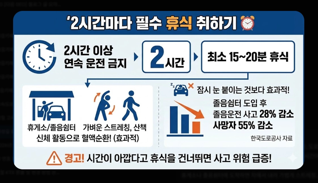 2026년 설 귀성길 졸음운전 예방법 BEST 7