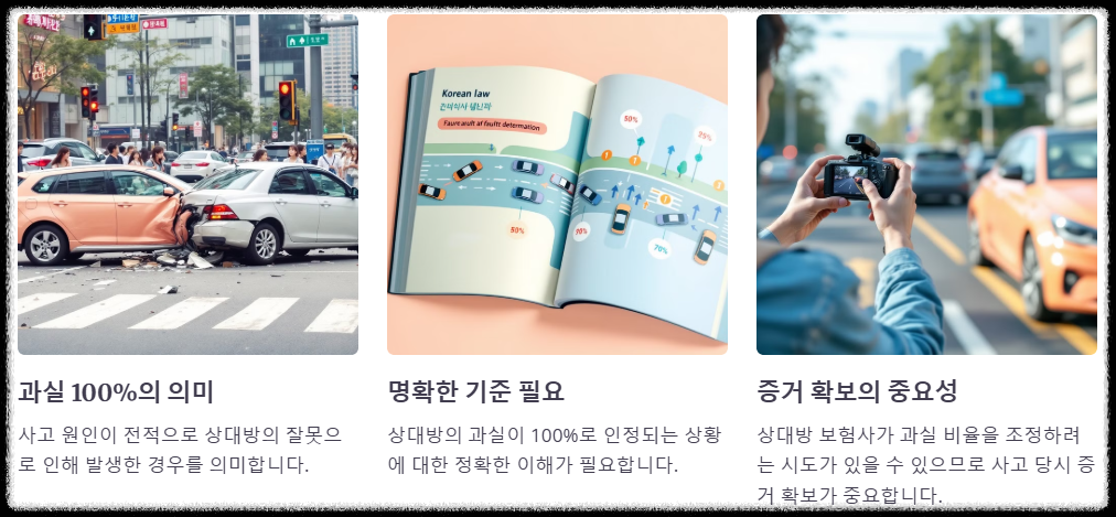 상대방 과실 100퍼센트 대처방법