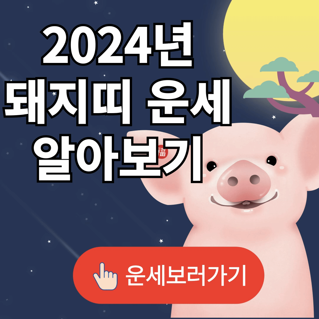 2024년 돼지띠 운세 알아보기