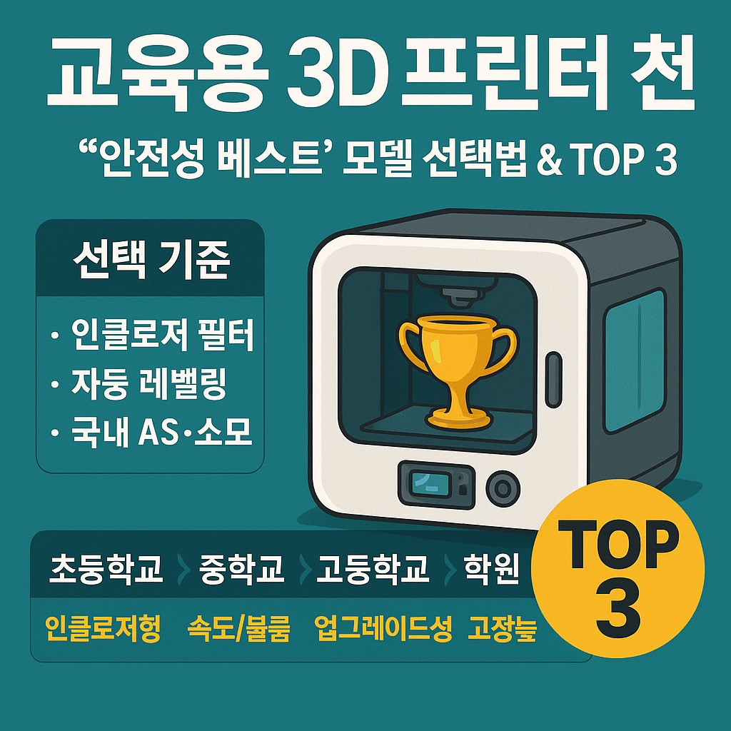 교육용 3D 프린터 추천 인포그래픽 대표 이미지